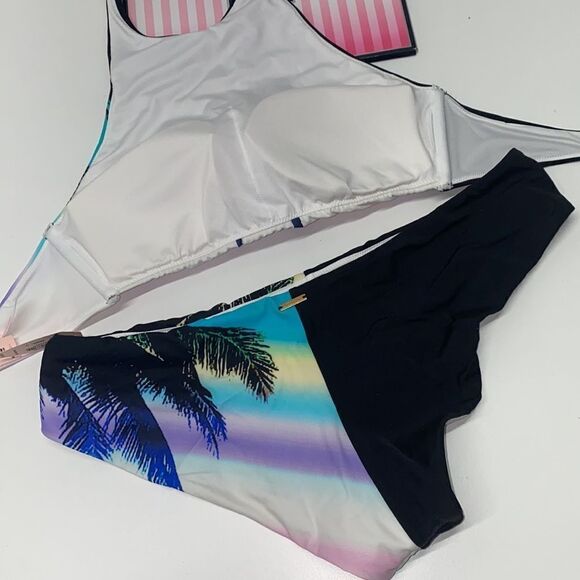 🔥VICTORIA SECRET SWIMSUIT 2 pc xsmall removable padded //medium New #8 - Picture 4 of 8